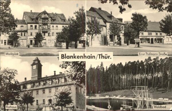 Blankenhain Thueringen Marktplatz Waldbad Rathaus