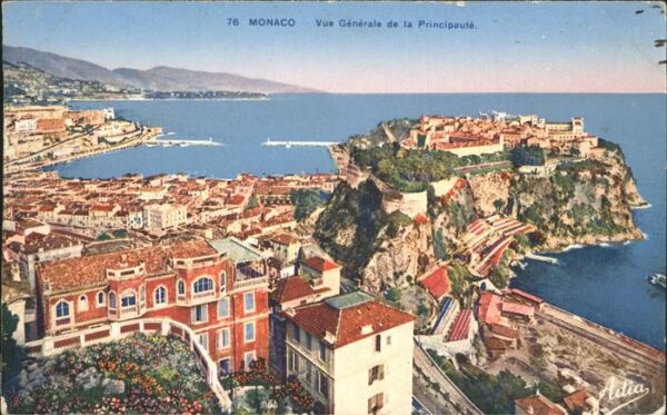 Monaco Vue generale de la Principaute Cote d_A