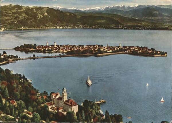 Lindau Bodensee und Hotel Schachen Fliegeraufnahme mit