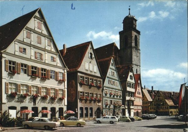 Dinkelsbuehl Marktplatz St. Georgskirche 1000jährige