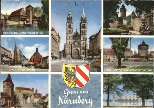 Nuernberg Weinstadel Henkersteg Schöner Brunnen F