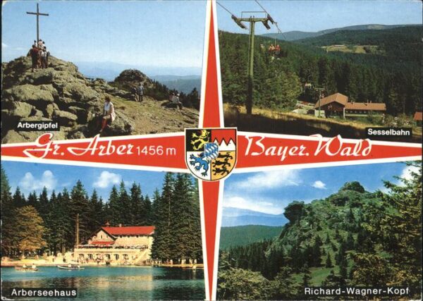 Bayrisch Eisenstein Grosser Arber Gipfel Kreuz Sesselbahn G