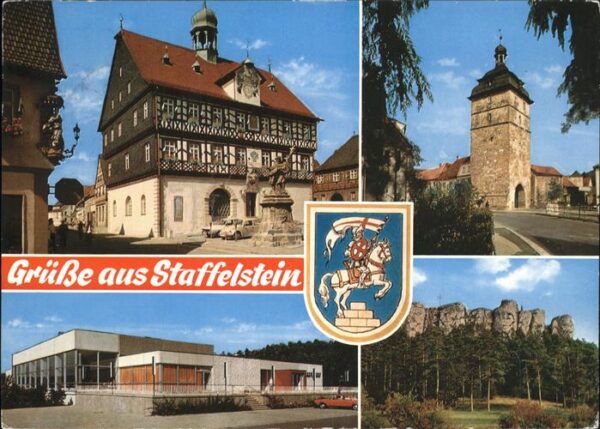 Staffelstein Rathaus Brunnen Turm Tor Wappen