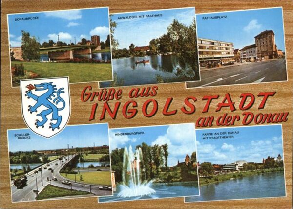Ingolstadt Donau Donaubrücke Auwaldsee Rasthaus Rathausp
