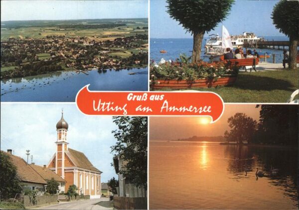 Utting Ammersee Fliegeraufnahme Landungssteg Schiff Ufe