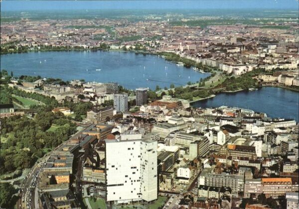 Hamburg Binnen- und Aussenalster Hochhaus Flieg