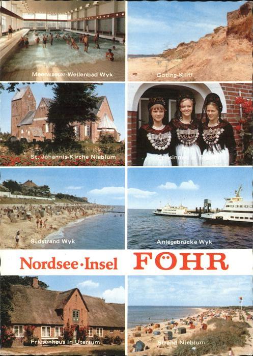 Insel Foehr Wyk Wellenbad Strand Anlegebrücke Schif