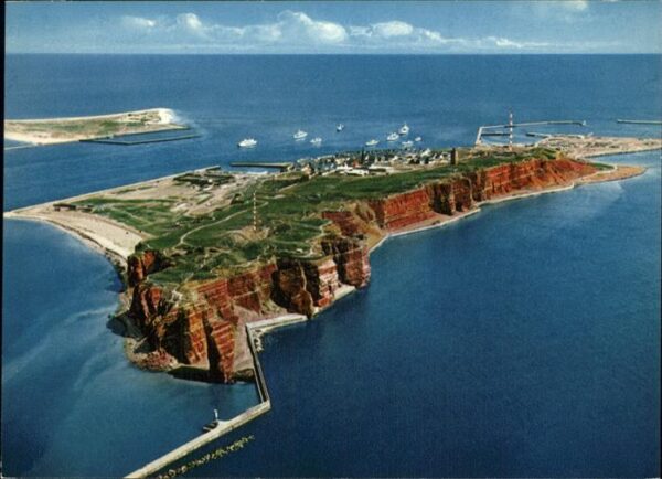 Helgoland Insel und Düne Fliegeraufnahme