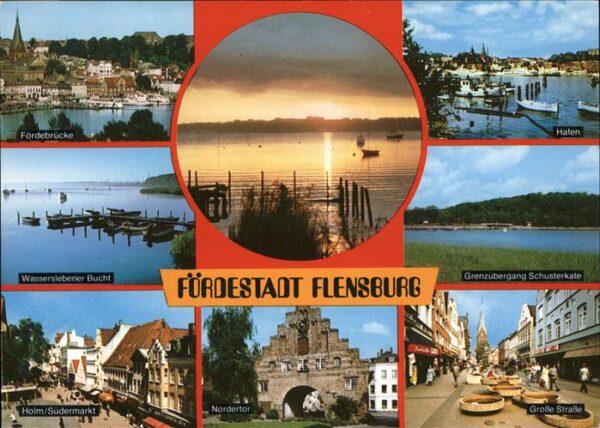 Flensburg Fördebrücke Wasserslebener Bucht Holm S