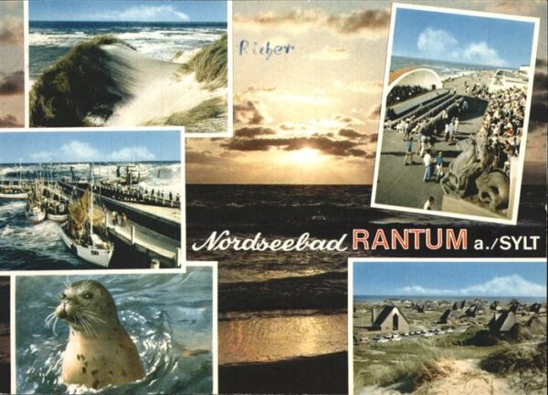 Rantum Sylt Dünen Landungsbrücke Schiff Sturm Seehu