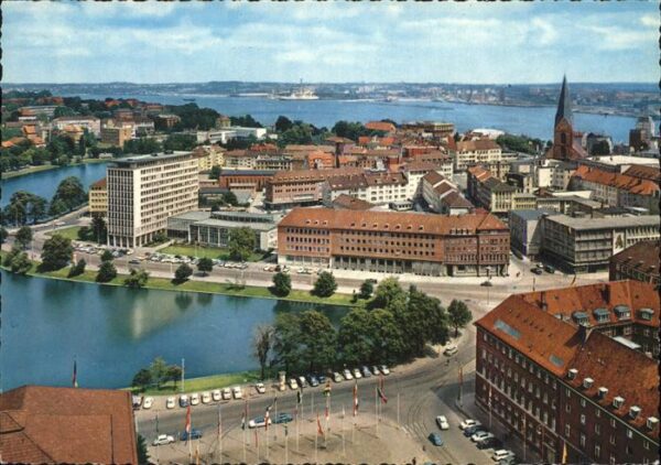 Kiel Blick auf die Stadt und Hafen Kirche