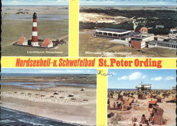 St Peter-Ording Leuchtturm Westerhever Meerwasser Welle