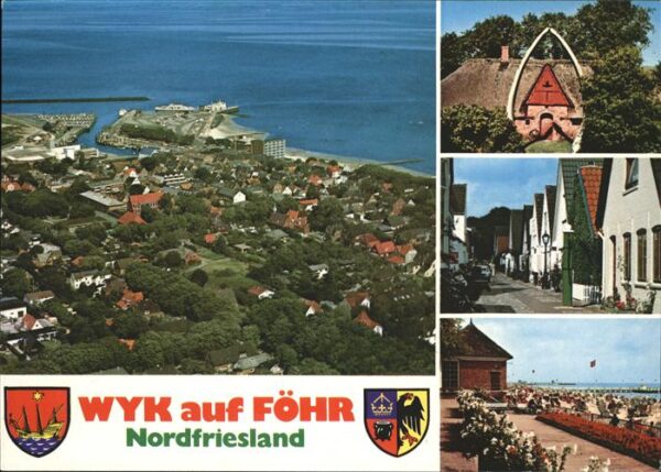 Wyk Foehr Fliegeraufnahme Friesenhaus Dorfpartie