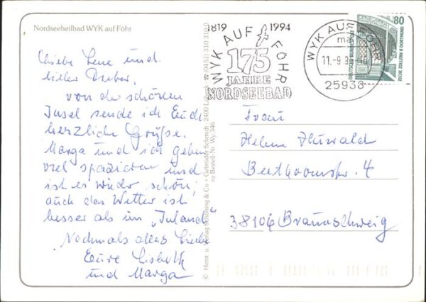 Wyk Foehr Strand Windmühle Friesenhaus Dorfpartie – Bild 2