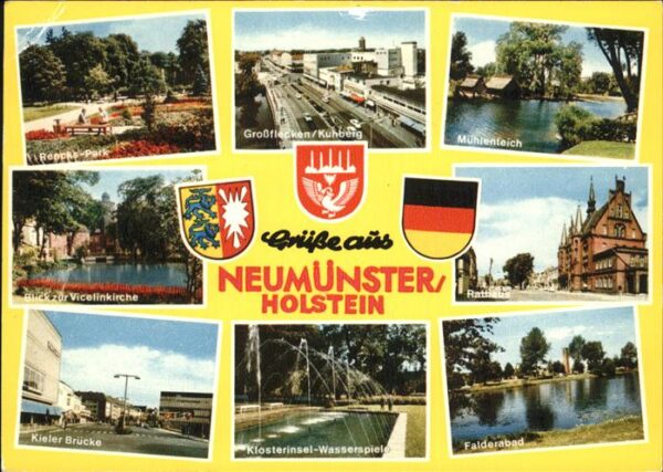 Neumuenster Schleswig-Holstein Rencks Park Vicelinkirche Kieler Brücke