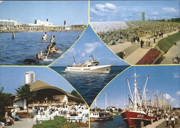 Buesum Nordseebad Strand Leuchtturm Promenade Konzertpavi