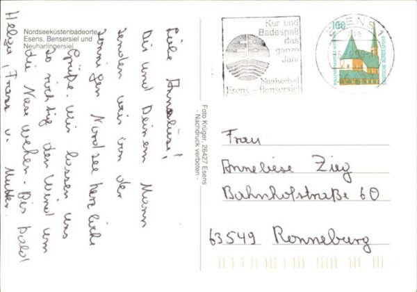 Esens Nordseeküste Badeorte Bensersiel Neuhar – Bild 2