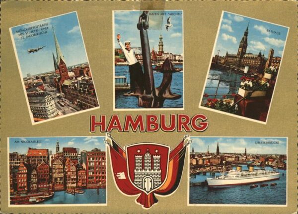 Hamburg Münckebergstrasse Kirche Flugzeug Hafen