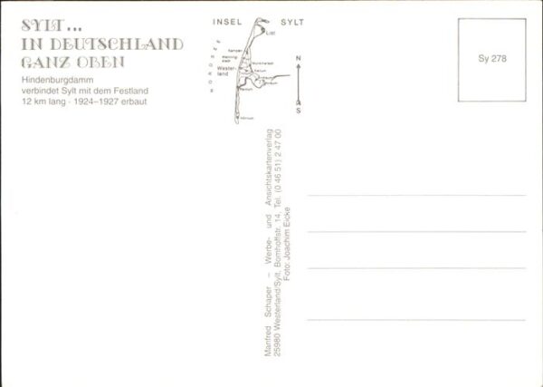 Sylt Hindenburgdamm Eisenbahn Fliegeraufnahm – Bild 2