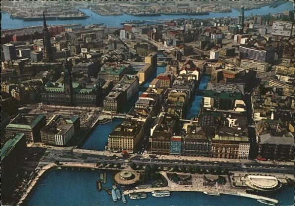 Hamburg Jungfernstieg und Binnenalster Hafen Fl