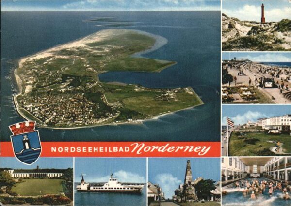 Norderney Nordseebad Fliegeraufnahme Leuchtturm Strand Prome