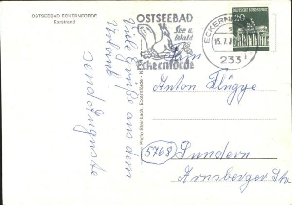 Eckernfoerde Kurstrand Strandkorb Ostseebad – Bild 2