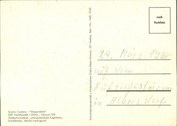 Nordhastedt Gustav Carstens Wassermühle Gasthof Gar – Bild 2
