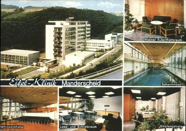 Manderscheid Eifel Klinik Sanatorium Hallenbad Empfangshal