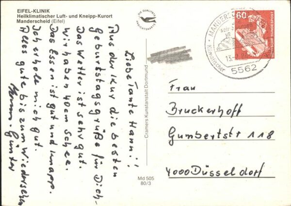 Manderscheid Eifel Klinik Sanatorium Hallenbad Empfangshal – Bild 2