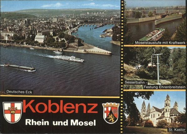 Koblenz Rhein Deutsches Eck Denkmal Kaiser Wilhelm Fä