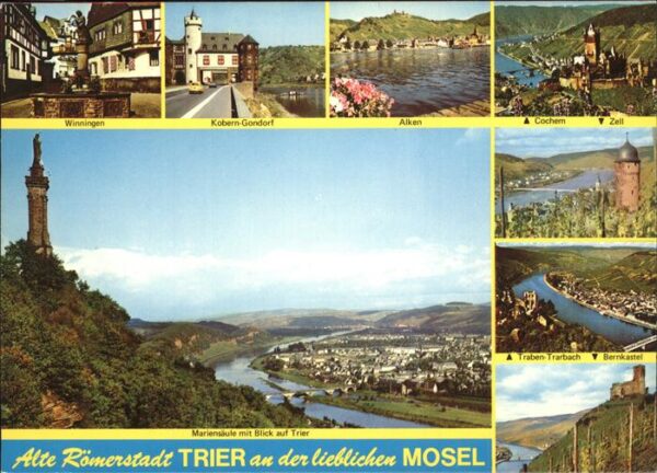 Trier Mariensäue Mosel Brücke Panorama Winnin