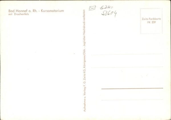 Bad Honnef Kursanatorium Drachenfels – Bild 2
