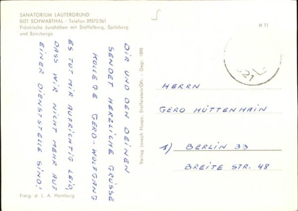 Schwabthal Sanatorium Lautergrund – Bild 2