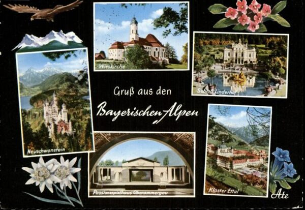 Oberammergau mit Wieskirche u.Kloster Ettal