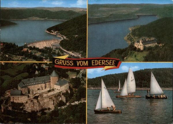 Staudamm Pumpspeicherkraftwerk Edersee Segelboote