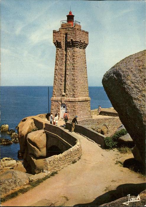 Leuchtturm Lighthouse Cote de Grant Rose Ploumanach Phare