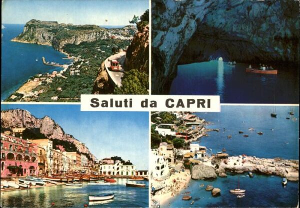 Hoehlen Caves Grottes Grotta Azzurra Capri Boote