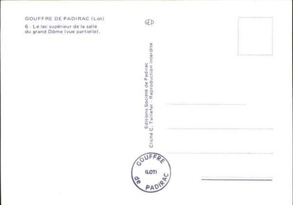Hoehlen Caves Grottes Gouffre de Padirac grand Dome – Bild 2