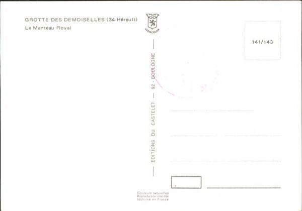 Hoehlen Caves Grottes Grotte des Demoiselles Manteau Royal – Bild 2