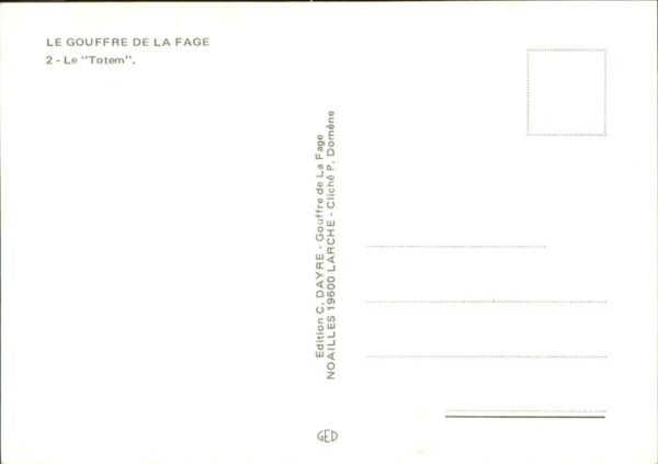 Hoehlen Caves Grottes Gouffre de la Fage Le Totem – Bild 2