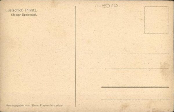 Pillnitz Lustschloss Kleiner Speisesaal – Bild 2