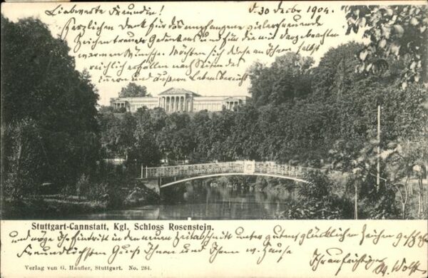 Cannstatt Königliches Schloss Rosenstein Park Brü