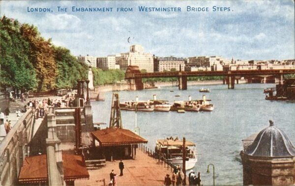 London Embankment from Westminster Bridge Step