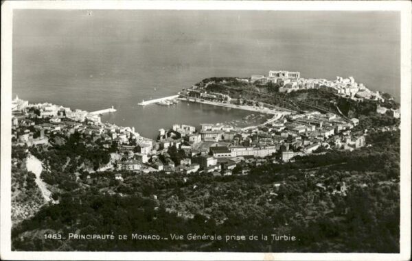 Monaco Principaute vue prise de la Turbie Port