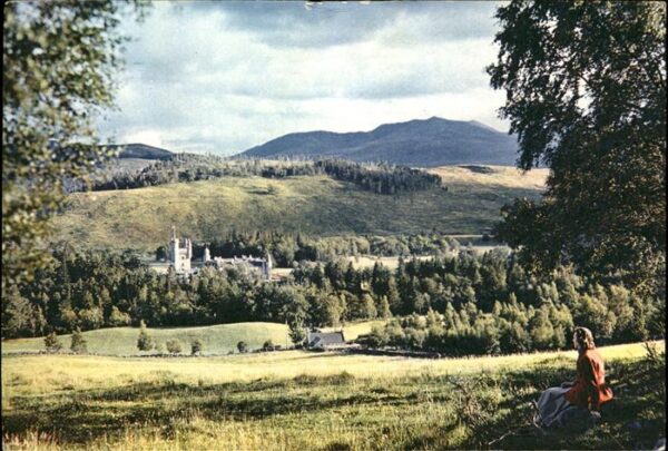 Aberdeenshire Balmoral Castle view from Tormintoul Ro