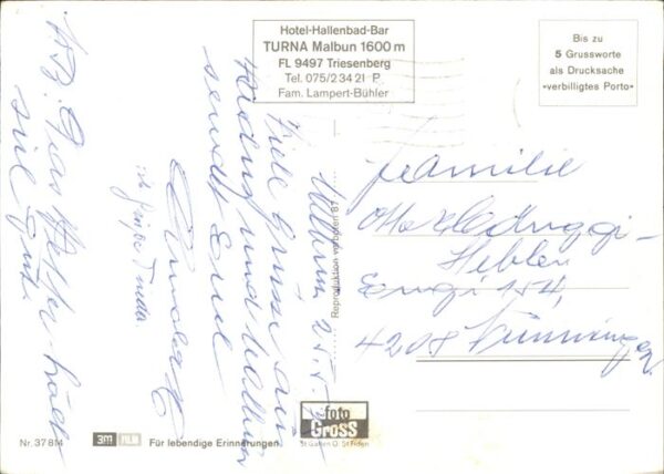 Malbun Hotel Restaurant Turna Sessellift Wappe – Bild 2