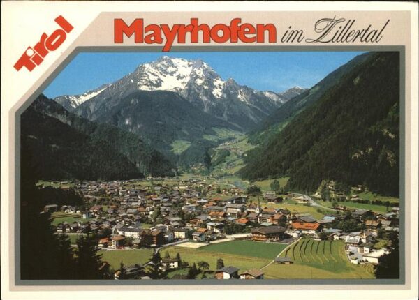 Mayrhofen Zillertal Gesamtansicht Blick auf Grünberg