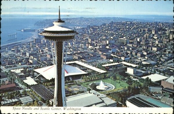 Seattle Space Needle and Seattle Center Fountai