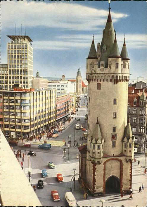 Frankfurt Main Blick vom Bayer Hochhaus Eschenheimer T