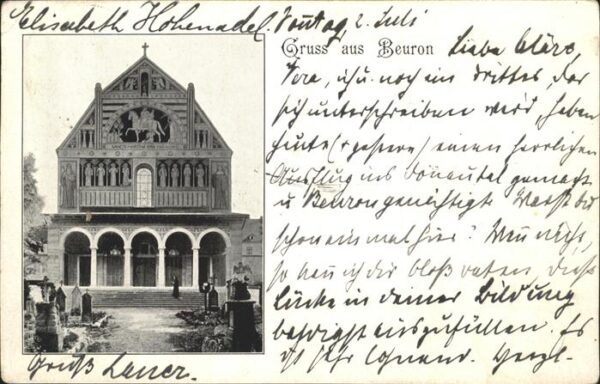 Beuron Donautal Kloster Giebel der Klosterkirche